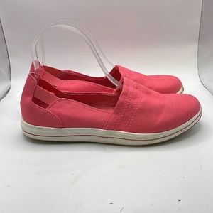 Clarks Cloudsteppers Slip On Shoes Sneakers Pink Womens Size 8